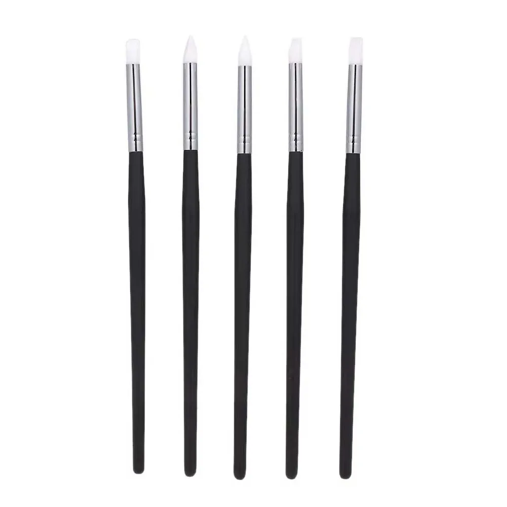 GULPOOE 5 Pcs/Bag Dental Resin Brush Pens Teeth Brush For Adhesive Composite Cement Tooth Shaping Pen Tooth Whitening Tool