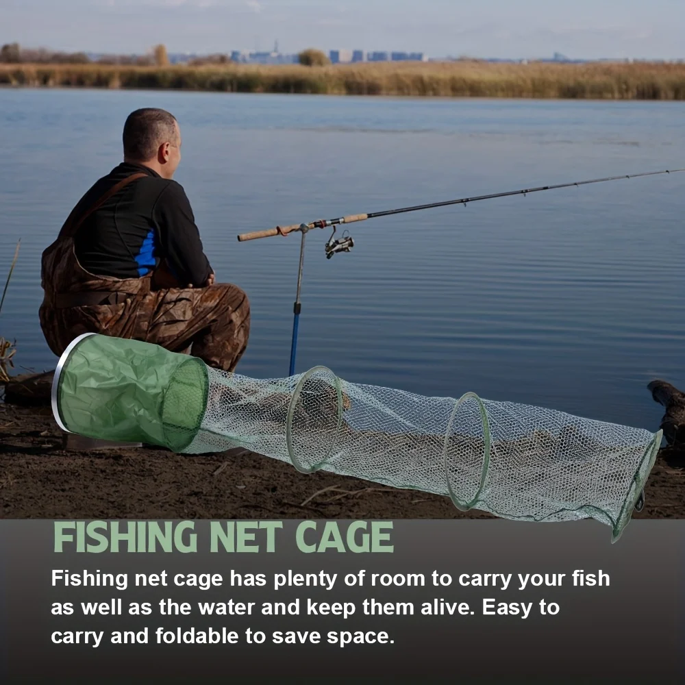 Goture Red de Pesca Plegable Malla Pequeña Bolsa-Portátil para Peces - imagen 3