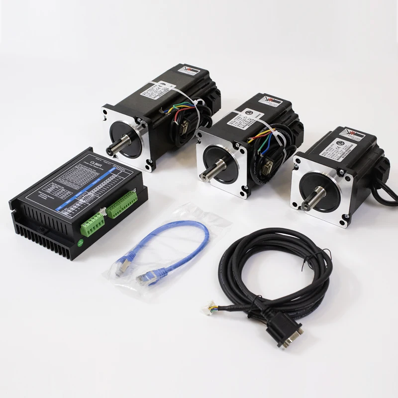 Nema 34 Closed Loop Stepper Motor Kit 4.5Nm 8Nm 12Nm Hybrid Step Servo Driver Set with RS485 for CNC Router Milling Machine
