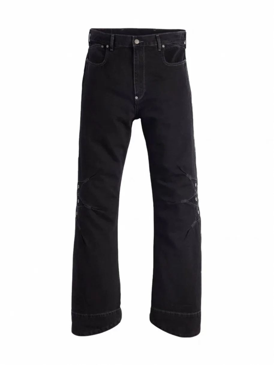 

Kiko Kostadinov 24aw Men's Wide Leg Jeans Waed Bla Knife Pant Casual Loose Fit Youthful Sle Four Seasons Wear