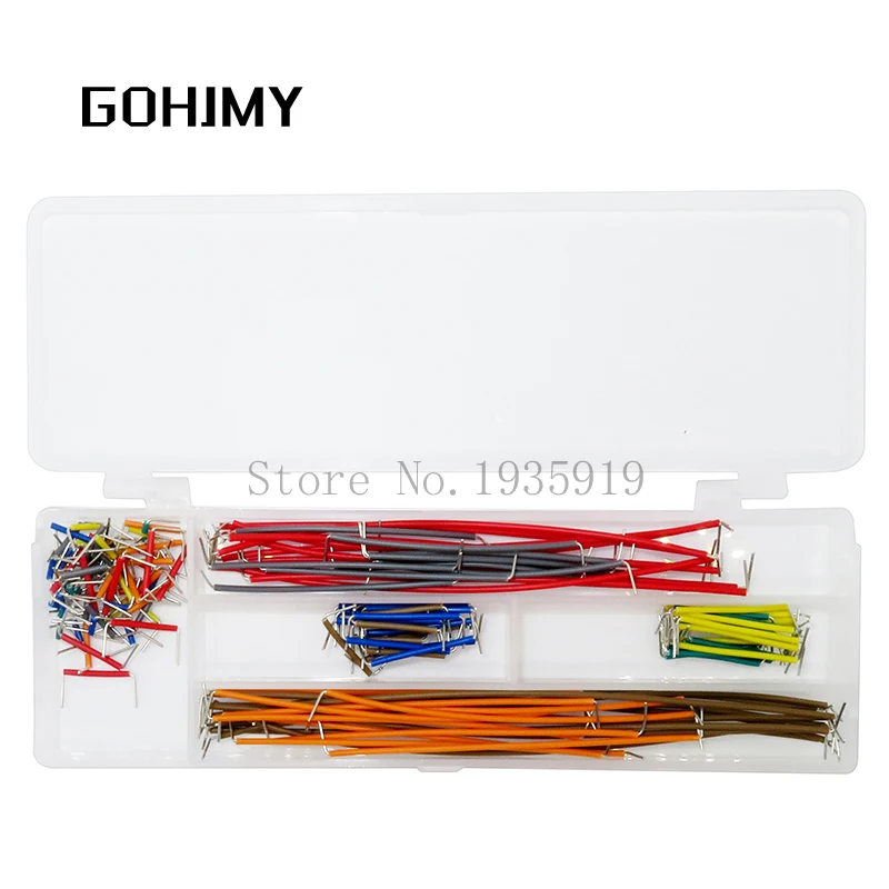 14kind 10strip = 140pcs U Shape Solderless Breadboard Jumper Cable Wire Kit For PCB Bread Board for Arduino GOHJMY