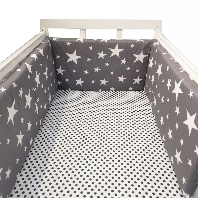 

Baby Bumper Chichonera Crib Cot Protector Infant Cotton Children's Bed Barriers Newborns Around Cushion Braid Cunas Para El Bebe