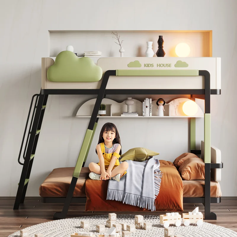 

Simple children's bunk beds, multi-functional up and down with the same width, solid wood high and low beds, mother and child be