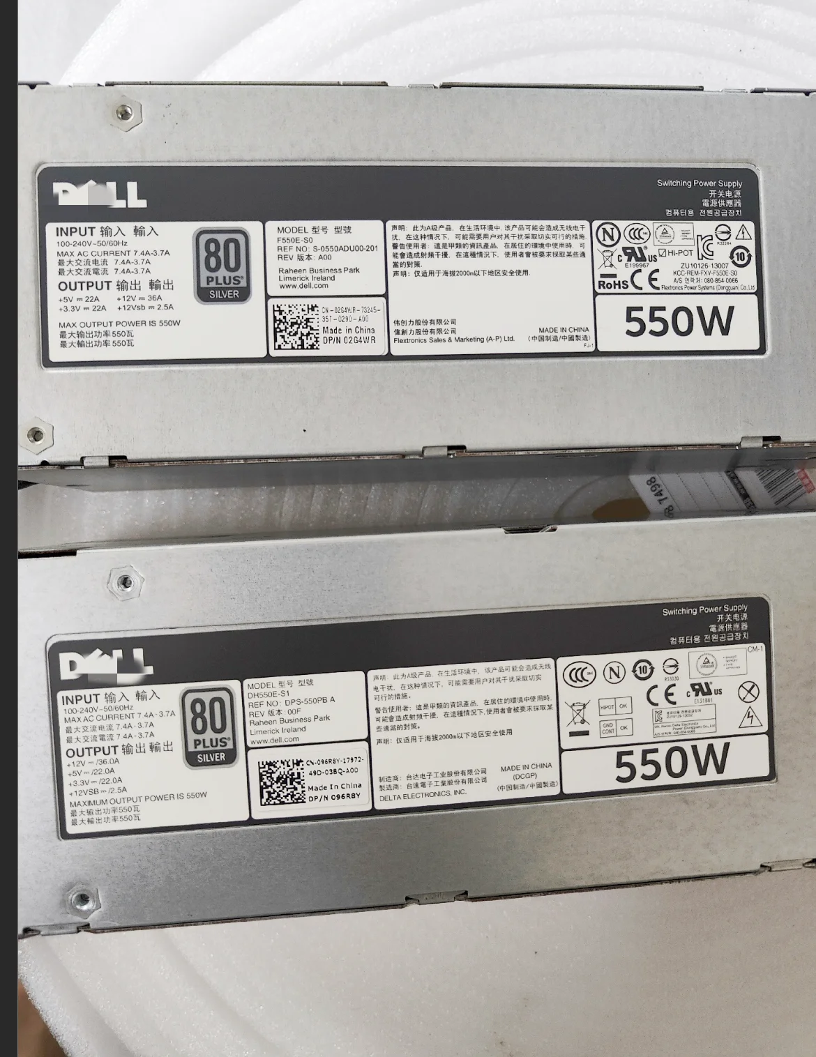 Original For DELL R520 T420 550W Power Supply 096R8Y 96R8Y 02G4WR 2G4WR DH550E-S1 DPS-550PB F550E-S0 100% Tested Fast Ship