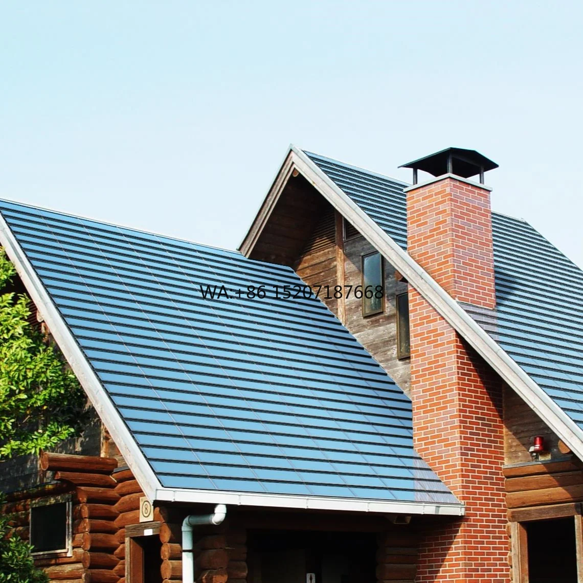 BIPV Solar Panel  95W Mono Shingled Tile European Family Villa Roof Photovoltaic Green Energy-saving Photovoltaic Tile System