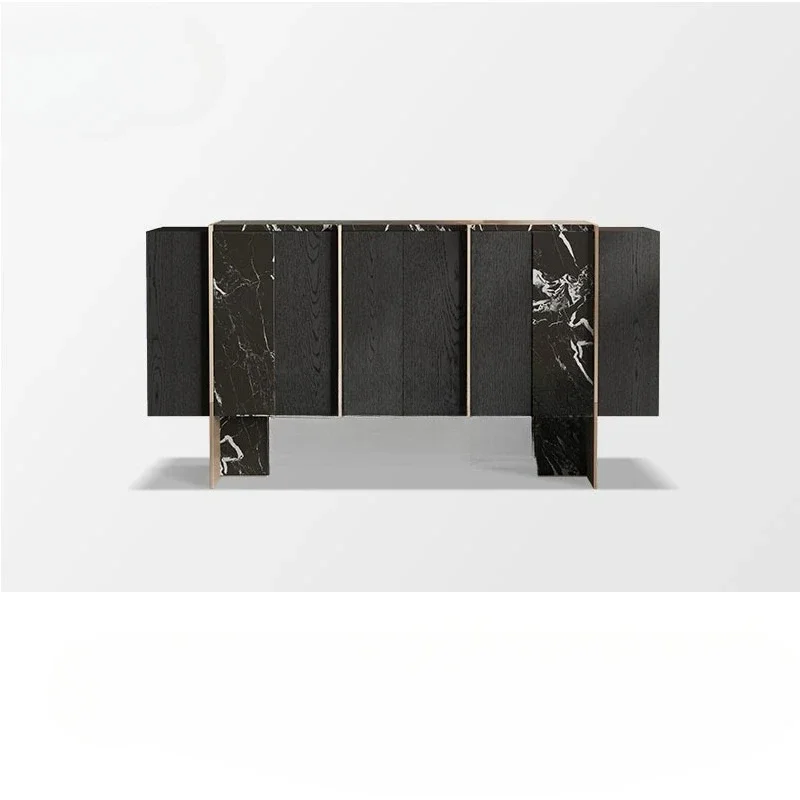 

Side cabinet wabi wind living room retro tea cabinet Nordic solid wood household entrance cabinet
