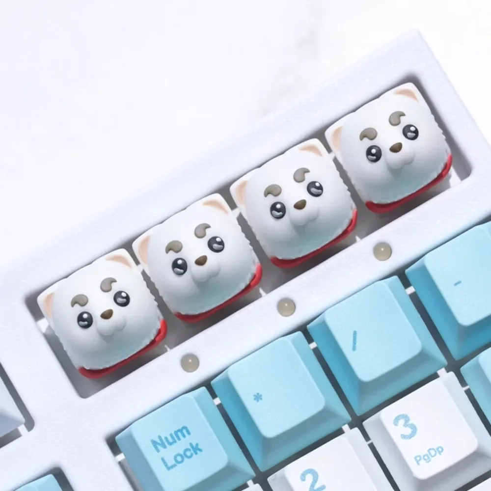 Cute Puppy Artisan Keycap Custom Resin Sadaharu Keyboard Cap Cherry MX 1U Handmade Anime Key Cap for Mechanical Keyboard Gift