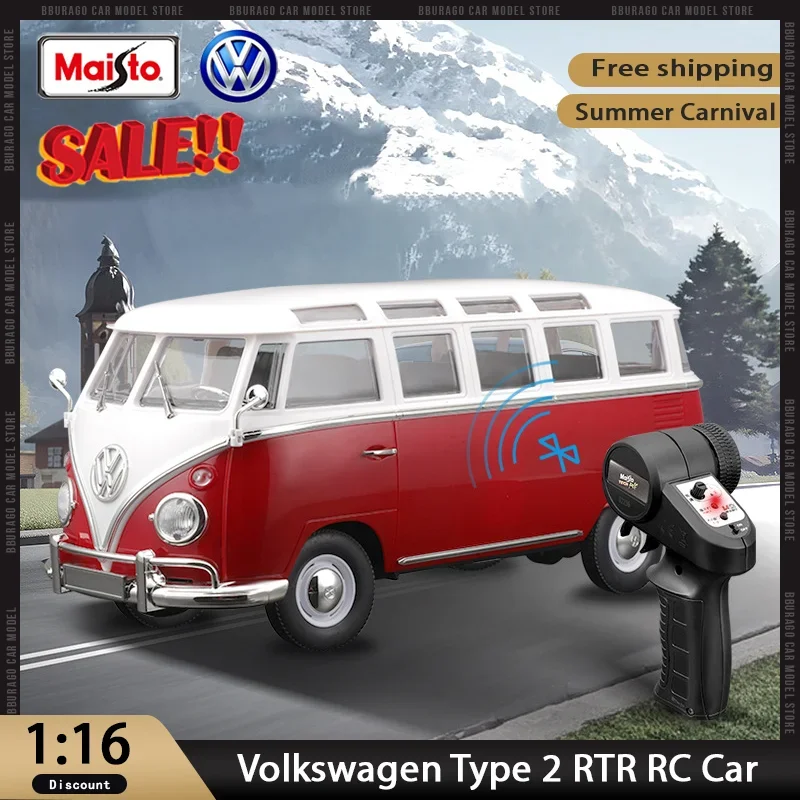 

Discount 1:16 Maisto Volkswagen Type 2 T1 Rtr Rc Car 2.4g Remote-Controlled Travel Taxi Diecast Vehicle Toys Ornaments Kids Gift