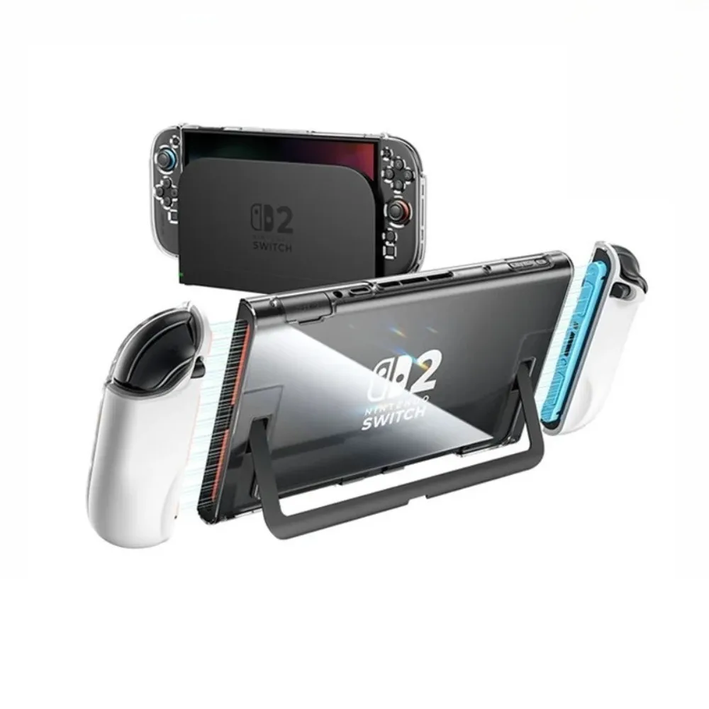 

Jsaux Pc0119A, разделенный прозрачный чехол с защитой от падения, прозрачный жесткий защитный чехол, эргономичный для Switch 2, игровые аксессуары, подарки