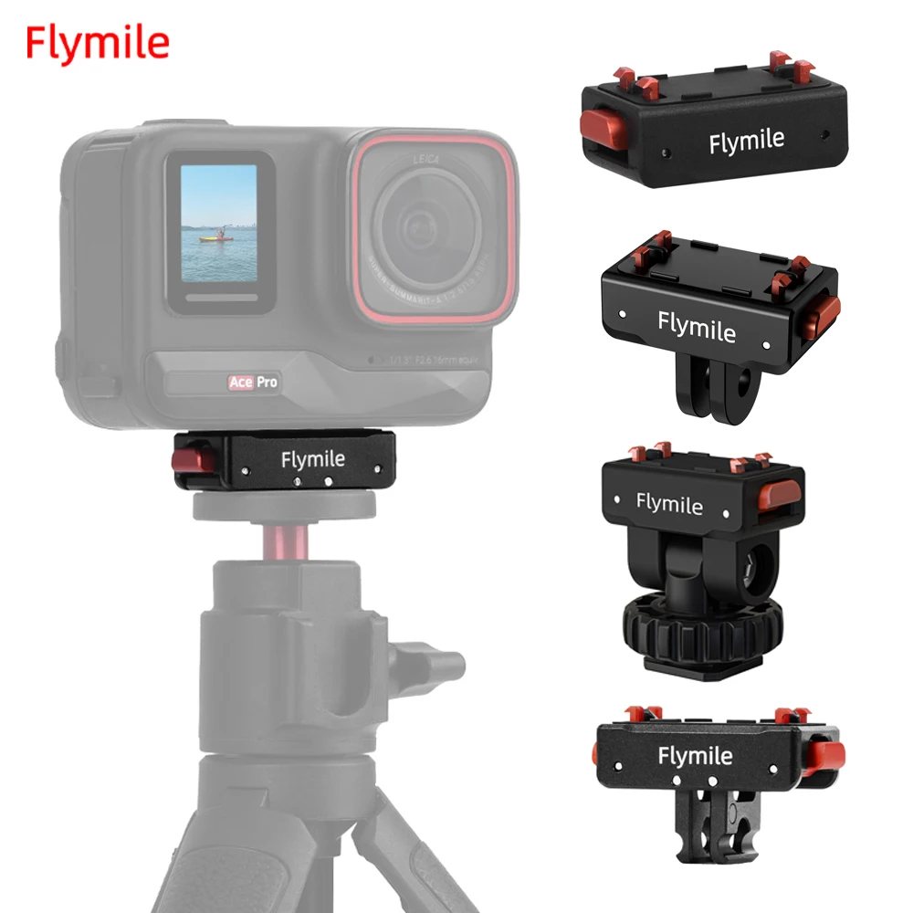 

Flymile Magnetic Quick Release Adapter Base for Insta360 X5/Insta360 Ace Pro 2/Ace Pro Camera Accessories Extension Bracket Base