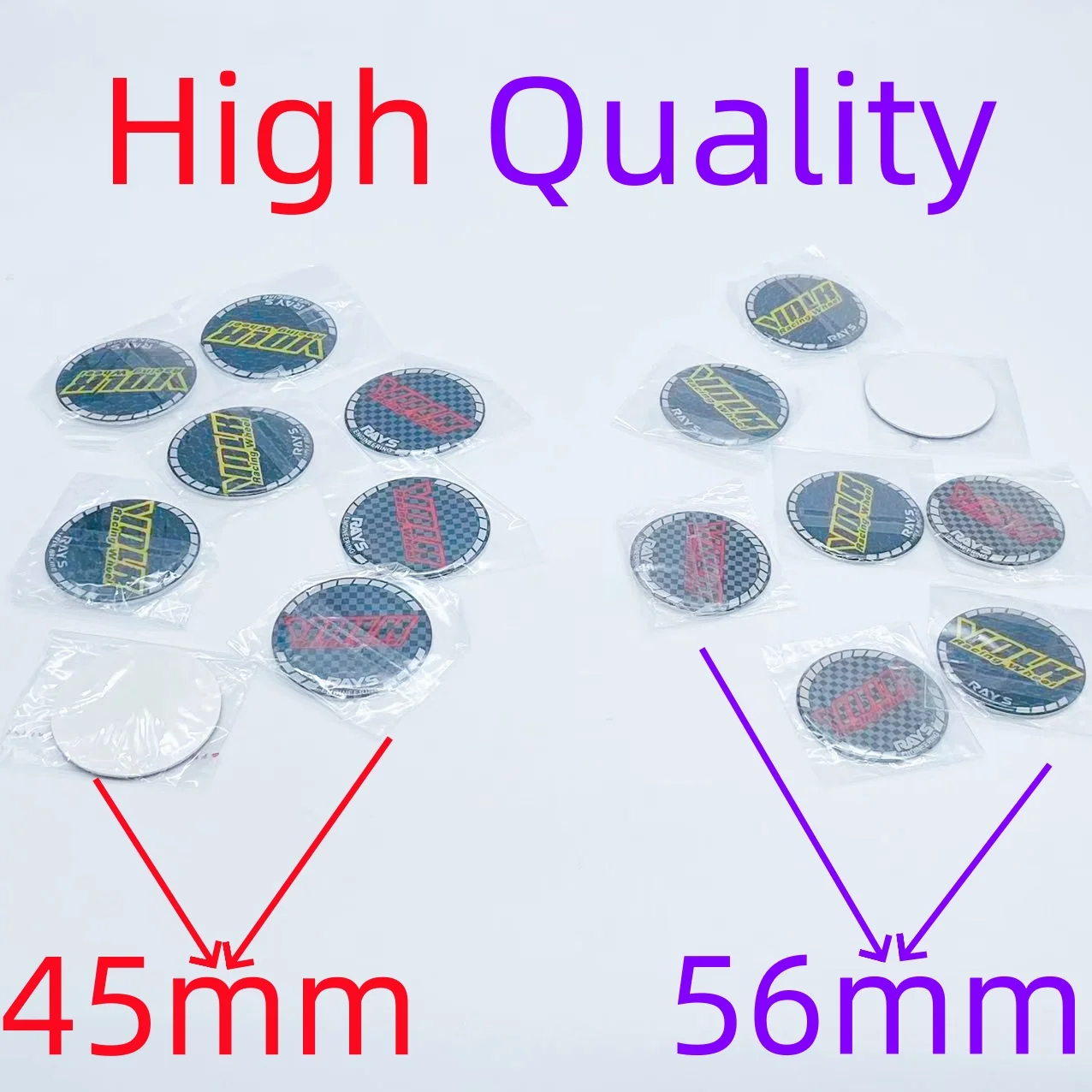 

4pcs/Set High Quality VOLK RAYS Car Hubcap sticker personalized car sticker decoration 56MM aluminum car tire car sticker
