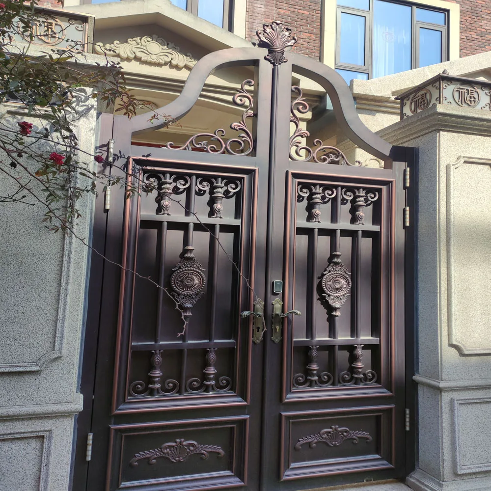 Porte extérieure en aluminium de mur extérieur en métal porte de jardin extérieure