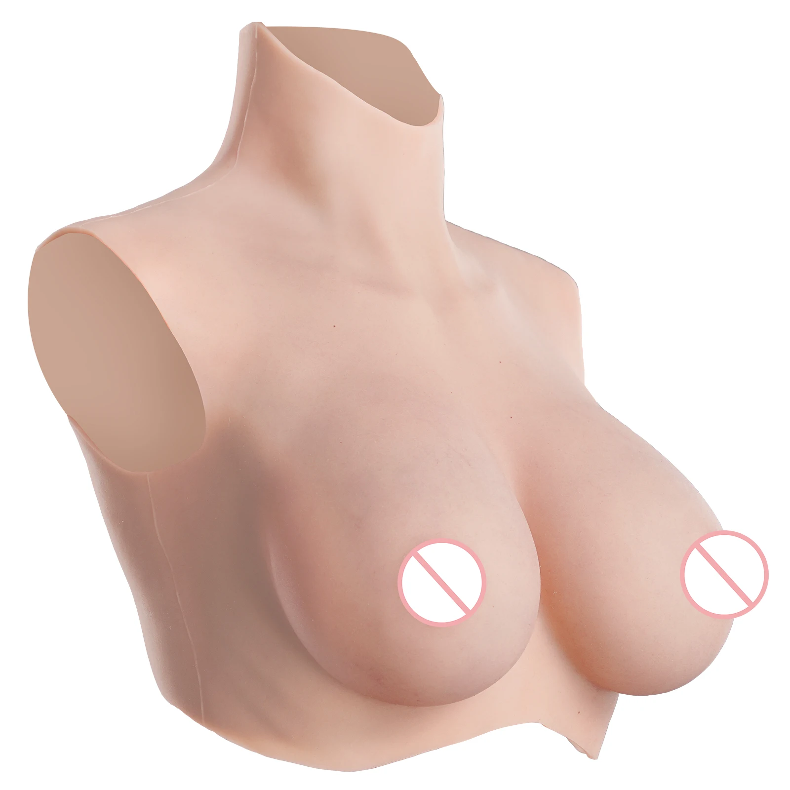 KUMIHO 8G Realistic Breast Form Silicone with Airbag No Oil Sissy Fake Chest Transgender Man Fake Boobs for Crossdresser