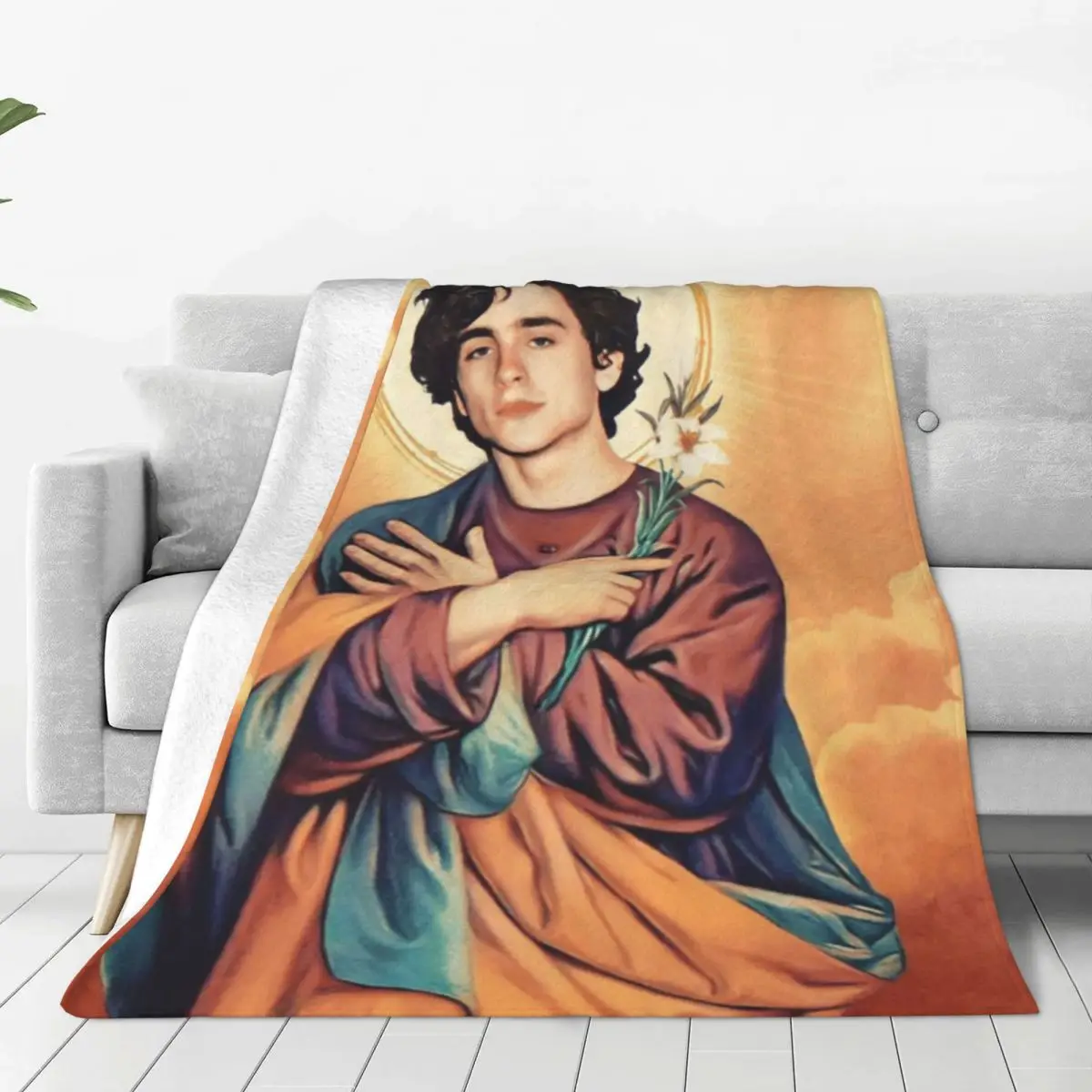 Lil Timmy Jesus Meme Fleece Throw Blankets Blanket for Bed Outdoor Soft Plush Thin Quilt