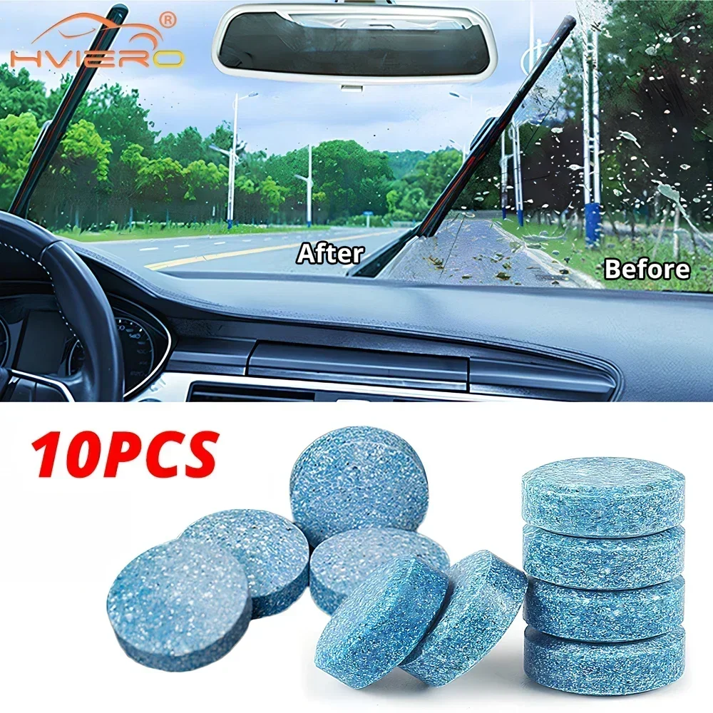 10X Car Vehicles Windshield Solid Soap Piece Window Glass Washing Cleaning Paint Care Protective Foil Effervescent Tablets Wash