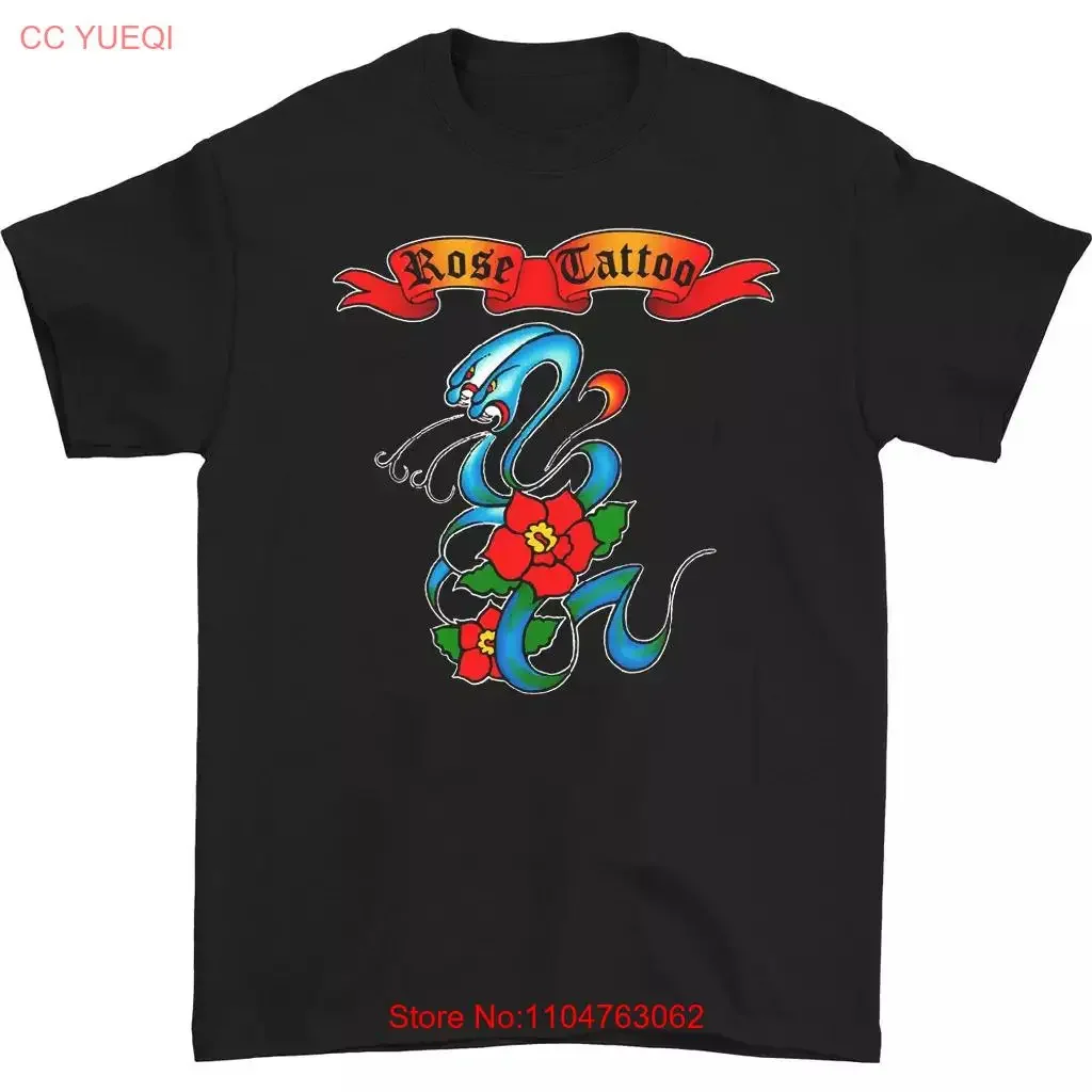 HOT SHIRT Rose Tattoo rock Monsters of Black  vintage Washed graphic fashion Breathable Unisex Casual homme Slightly Stylish