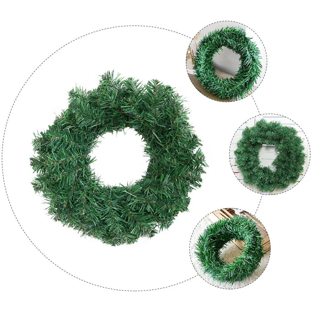 

1Pcs Mini Xmas Decorative Wreath Green Design Long Lasting Christmas Hanging Garland Shop Window Door Ornament