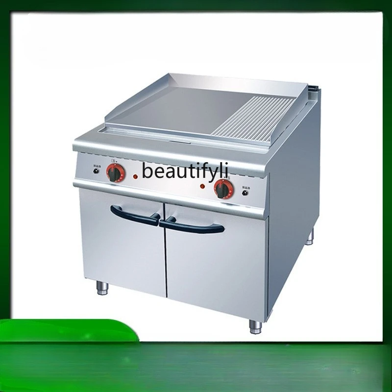 

Flat Grill Electric Grill with Cabinet Stand Commercial Vertical Grill for Grilling Steak and Snacks