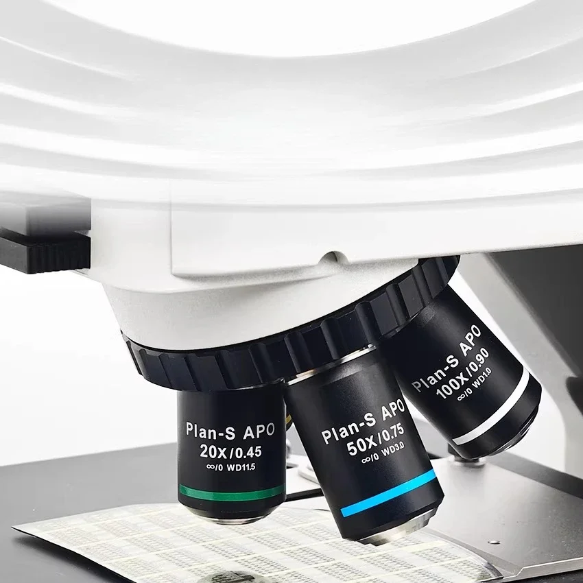 Plan S APO 5X 10X 20X 50X 100X Metallographic Microscope Objective Lens RMS Interface