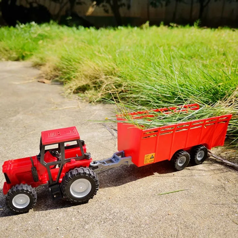 

Фермерский транспортер, прицеп, сельскохозяйственная машина, имитация детской игрушки, модель, подарочные сувениры, автомобиль, длина 30 см