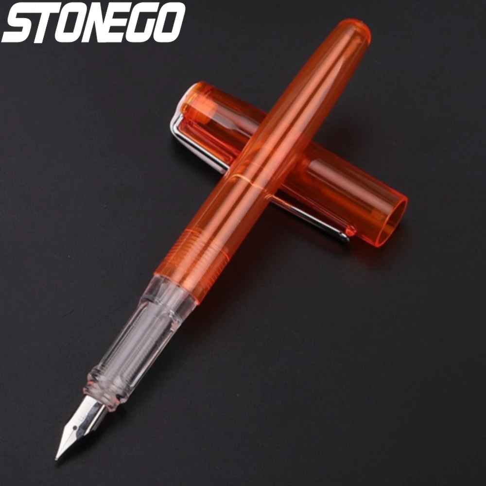 

STONEGO красочные прозрачные ручки студенческая положительная поза перьевая ручка офисная ручка