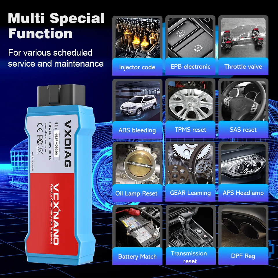 Picture 5: VXDIAG VCX NANO NX500 OBD2 Scanner ECU Coding For Ford / Mazda IDS VCM All System Diagnostic J2534 Programming Smart Key PCM DPF Lifetime Free Update License