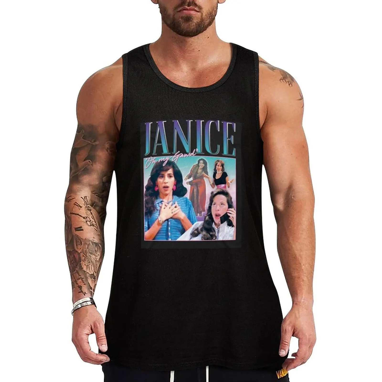 

janice Chandler Friends Tank Top Novelty Print Tank Top Casual Graphic Sleeveless Tee