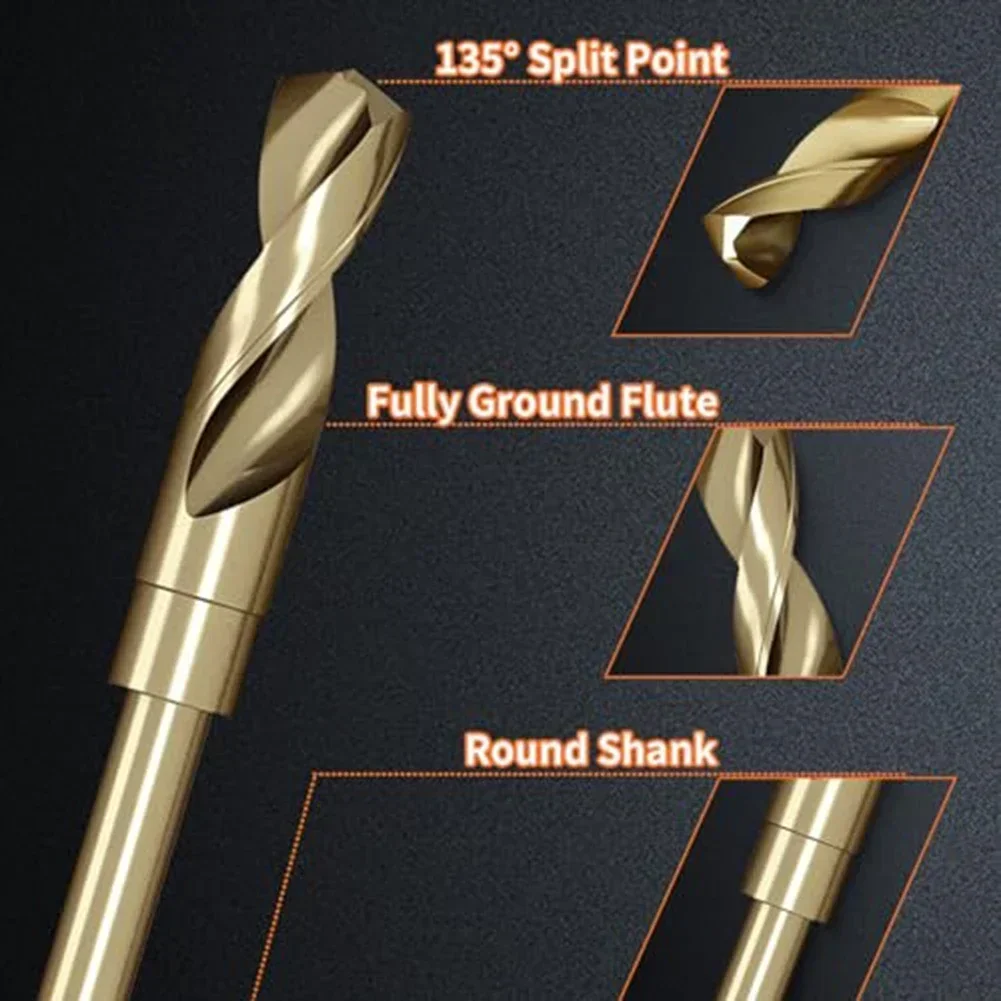 Punta da trapano HSS da 1 pezzo punta da trapano con gambo ridotto da 18mm per legno metallico, alluminio, ecc. per parti di utensili elettrici di lavorazione professionale