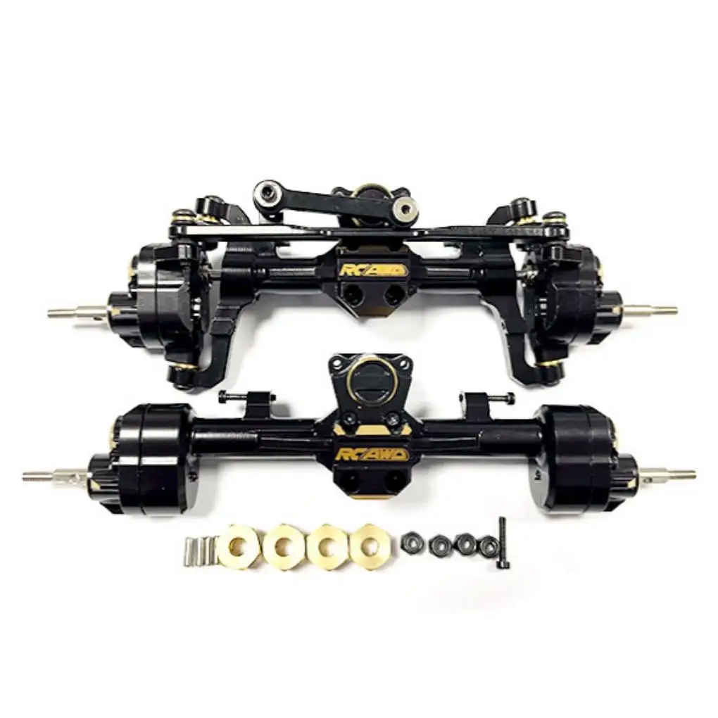 

2pieces 1 24 Front Rear Axle RC Upgrade Part Brass Complete Rc Front Rear Axle For Axial SCX24 RC Car Part RC Car