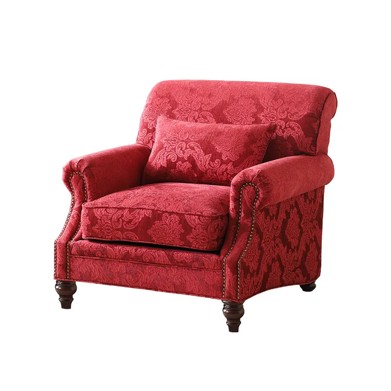 

American single sofa small apartment living room balcony antique leisure negotiation business backrest