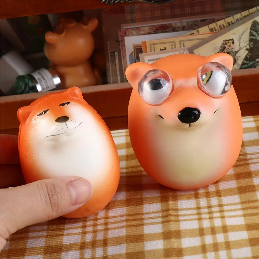 Ovo de cachorro shiba lnu molde de ovo de cachorro espremer pequeno animal figura de ovo de cachorro brinquedos de desenho animado recuperação lenta brinquedos de pitada de ovo de cachorro