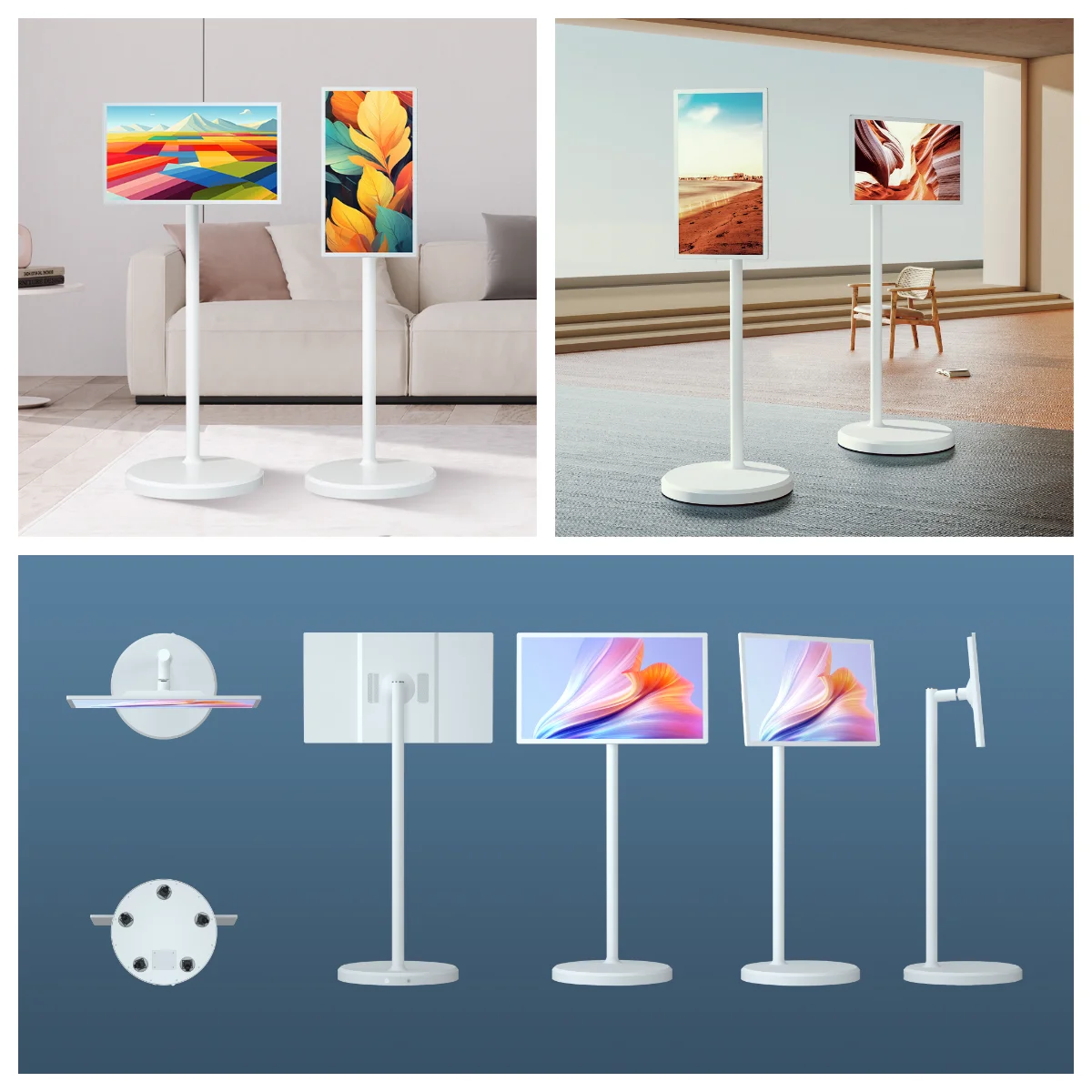 32 بوصة مع كاميرا أندرويد 13 شاشة تعمل باللمس شاشة محمولة تلفزيون لاسلكي تلفزيون LCD متحرك تلفزيون ذكي #6