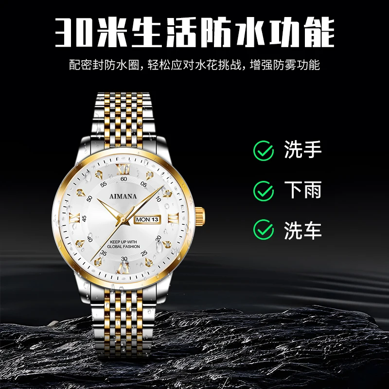 ساعات أنيقة للرجال والنساء في رجل الأعمال الأوروبي والأفريقي