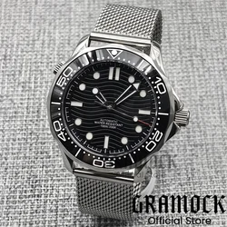 Gramock New 007 NTTD Wristwatch 41mm Men Mechanical Watch Automatic Watch Domed Sapphire Glass Luminous Diving Steel NH35/PT5000