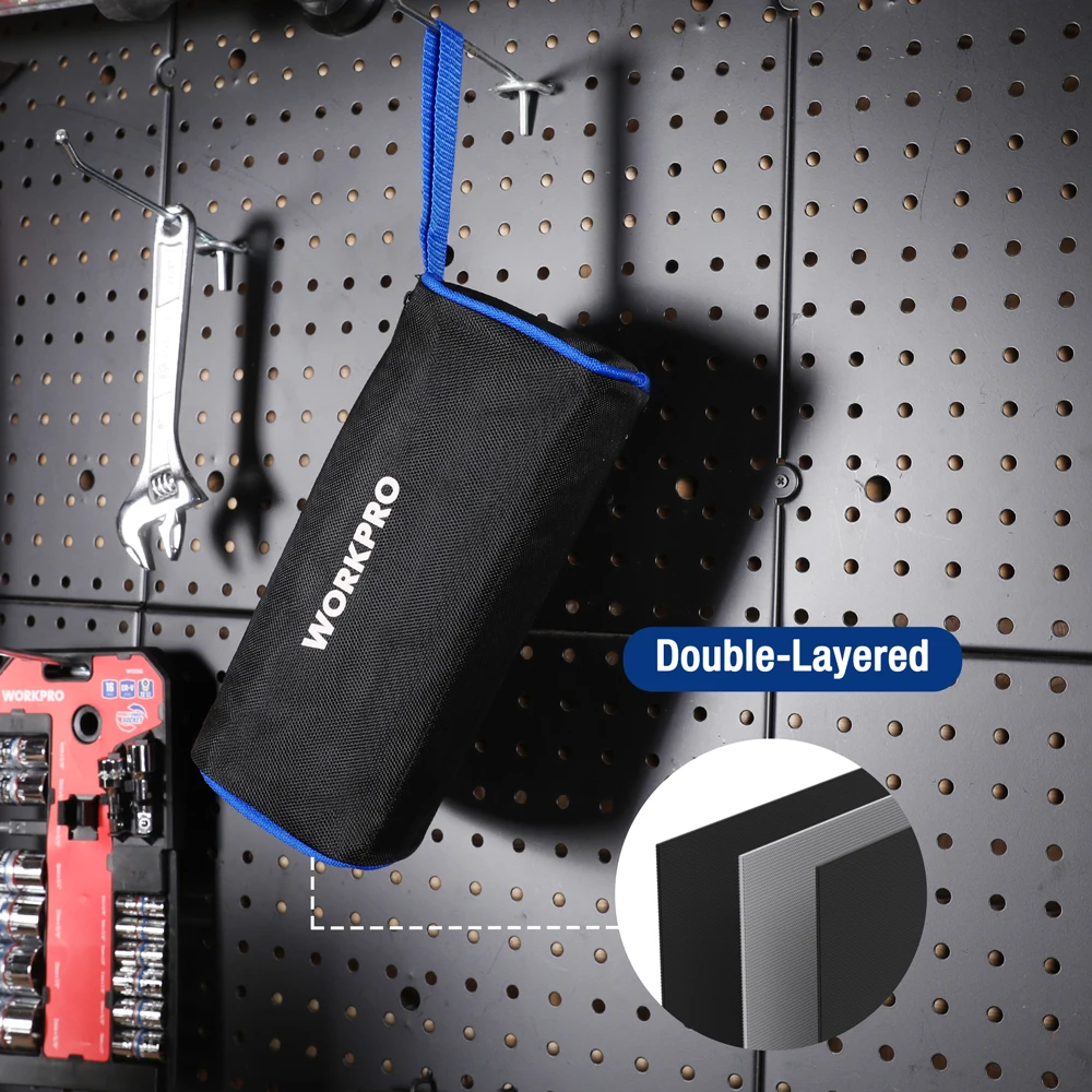 WORKPRO Zipper Tool Bag Utility Tool Pouch Storage Men Portable Handbag Solid Large Capacity Foldable