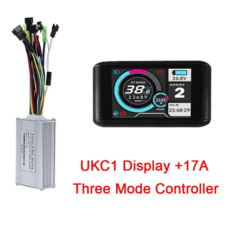 

Electric Bicycle Scooter UKC1 LCD Display Computer Battery Speed Display 17A Three Mode Controller SM Connector