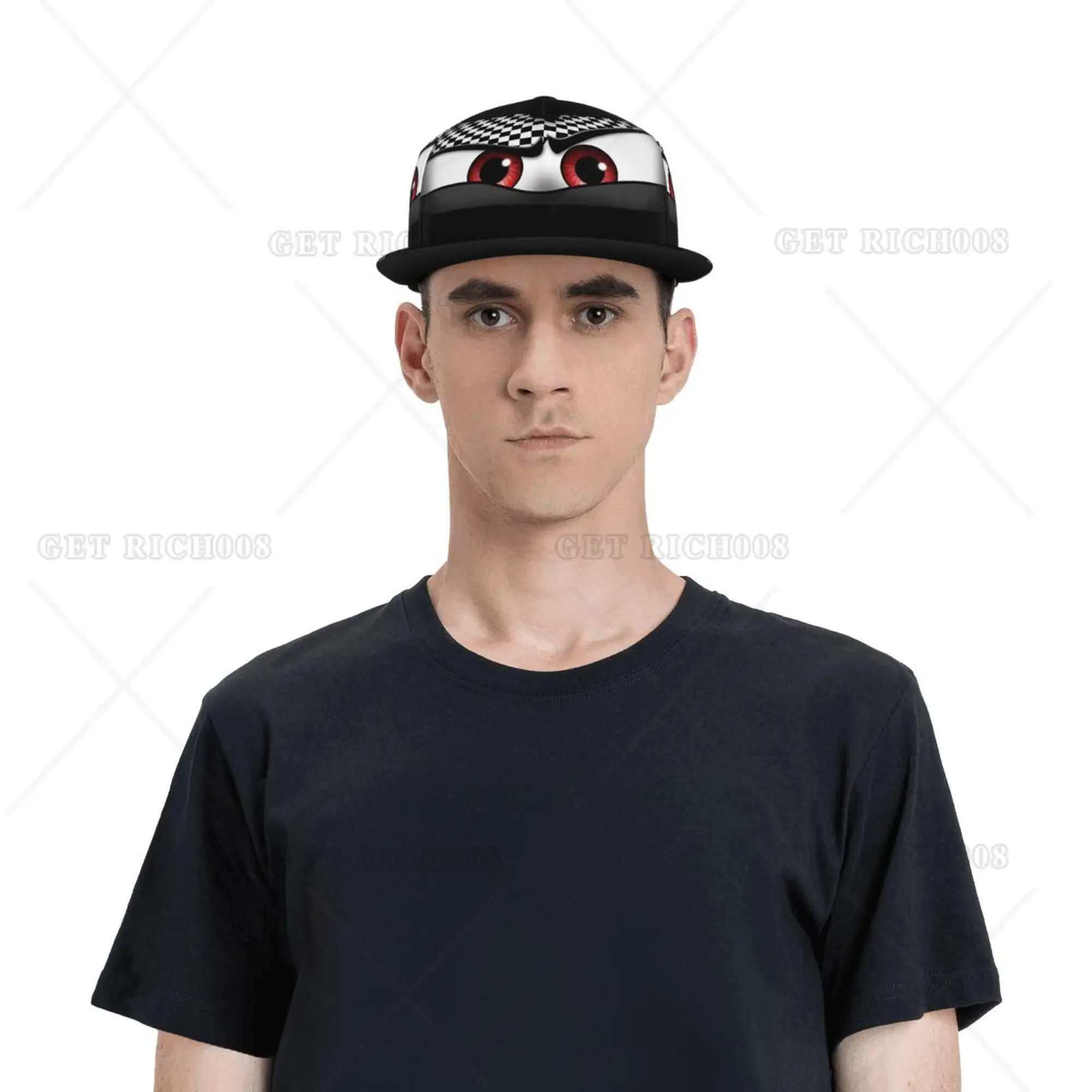 Gorra de béisbol plana con ojos de coche de carreras, sombrero Snapback de Hip Hop, cuatro estaciones, hombres, mujeres, adolescentes, deportes de senderismo ajustables, talla única