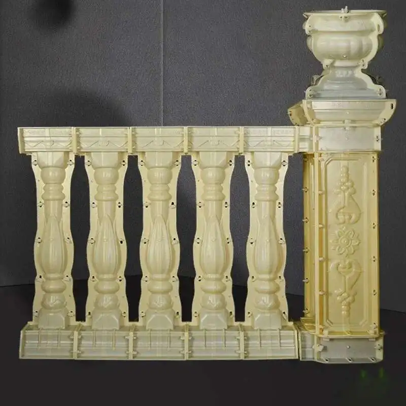 

European Roman Column Mold Villa Line Handrail Balcony Guardrail Cast-in-place Vase Column Cement Railing Mold Outdoor Mold