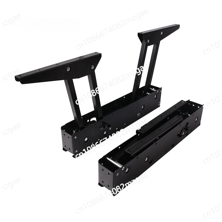 Hydraulic Dual-Linkage Coffee Table Lift Mechanism with Cushioned Buffering, Foldable Multi-Function Support Frame for Smooth