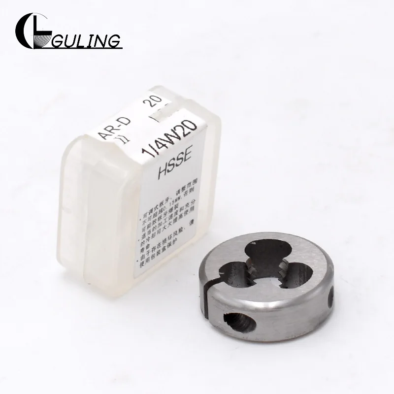 GULING HSSE Withworth thread dies suit BSW 1/8 -40 5/32 3/16 -24 7/32-24 1/4 -20 5/16 -18 3/8 -16 1/2-12 for Stainless steel