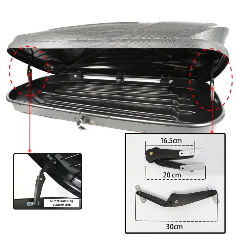 Car Roof Box Lid Support Roof Box Lid Lifters 2pcs for Improved Load Management