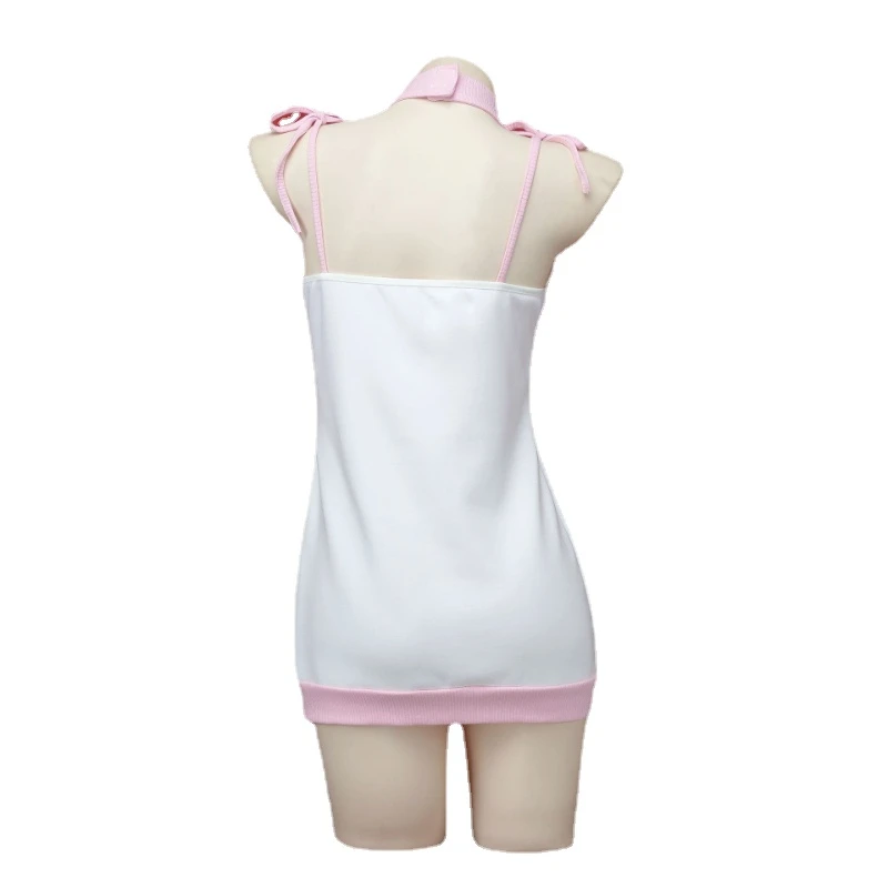 Lolita Girl Cute Rabbit Hoodie Dress Cosplay Costume Hollow Mini Dress Japanese Kawaii Girl Nightdress Roleplay Lingerie Outfits