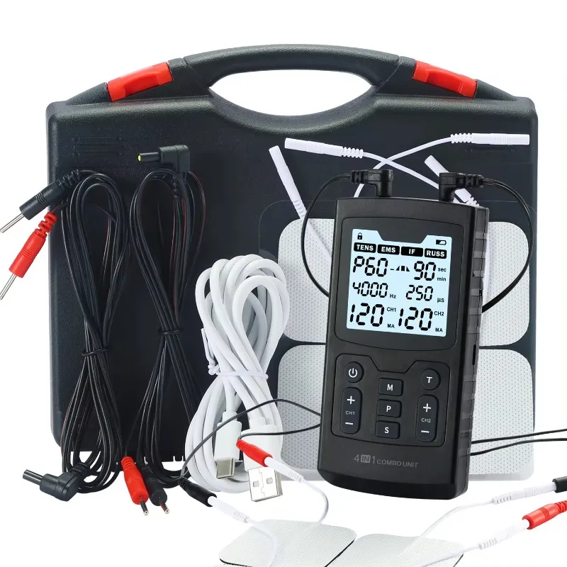 4 in 1 Combo Interferential Current tens ems Russian for Rehabilitation Center Hospitals Clinic Physiotherapist