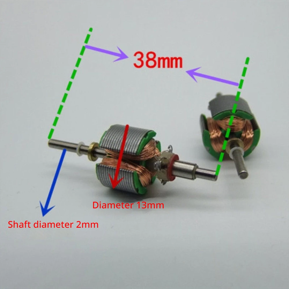10PCS 130 Motor Rotor Iron Core Mini DC Motor Accessories for DIY Hand Winding Coil Hobby Model Small Motor Repair Parts
