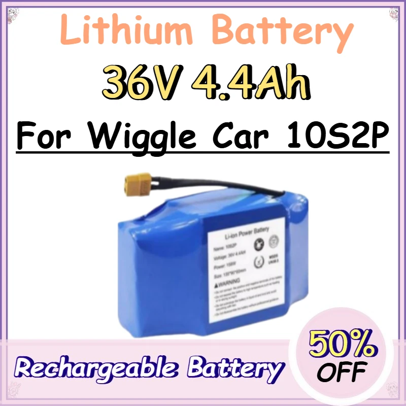 

36V 4.4AH Lithium Battery for Wiggle Car 10S2P Replace The Rechargeable 18650 Power Battery