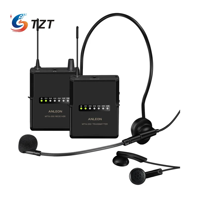 

TZT ANLEON MTG-200 Wireless Acoustic Transmission System for Tour Guide and Simultaneous Translation (1 Transmitter + 1 Receiver