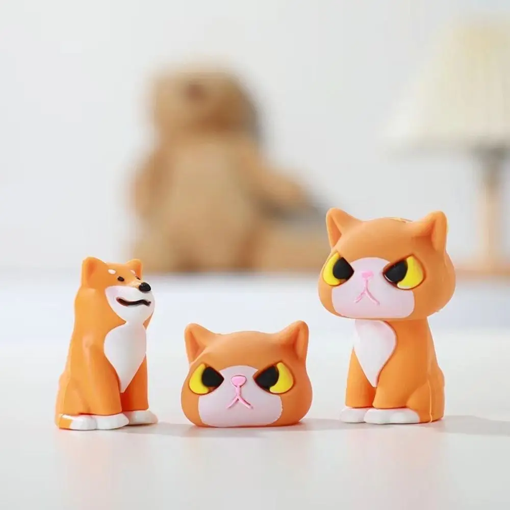 Creative Disguised As Cats Camouflage Animals Ornaments PVC Hand-made Animals Miniatures Cute Cartoon Cat Figurines Desktop