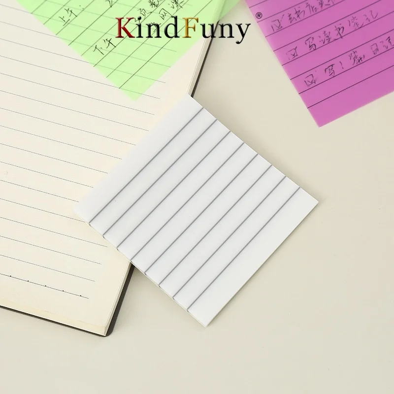 ملاحظات لاصقة في أعواد لاصقة مسطرة مشرقة، وسادات مذكرة قوية ملونة فائقة اللصق، 50 ورقة/لوحة مذكرة #2