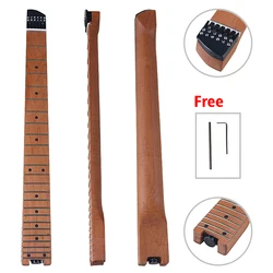 Electic Guitar Neck Headless Roasted Canada Maple 24 Frets 5.6cm Width DIY Guitar Part For 6 String Headless Guitars