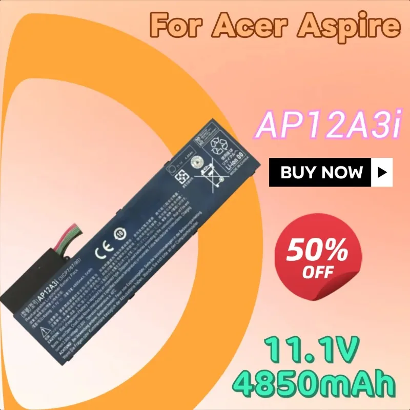 

AP12A3i 11.1V 4850mAh for Acer Aspire M3 M5 Iconia W700 Timeline U M3-581TG U M5-481TG Laptop Battery
